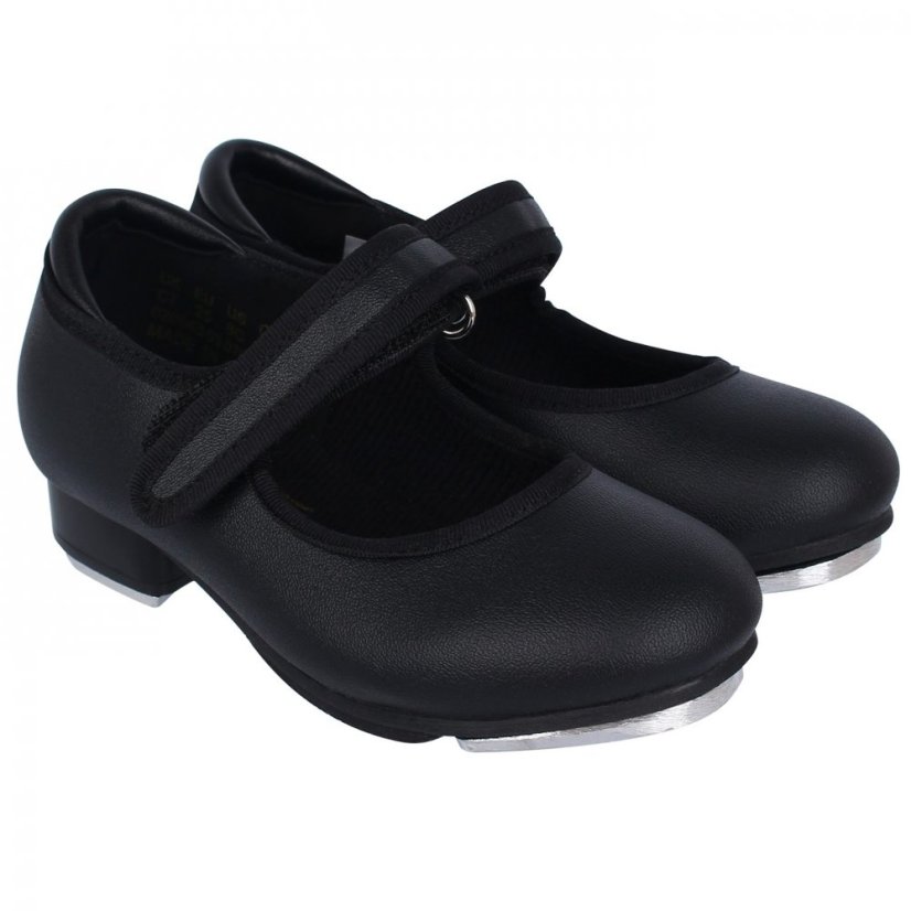 Slazenger PU Velcro Infant Tap Shoes Black