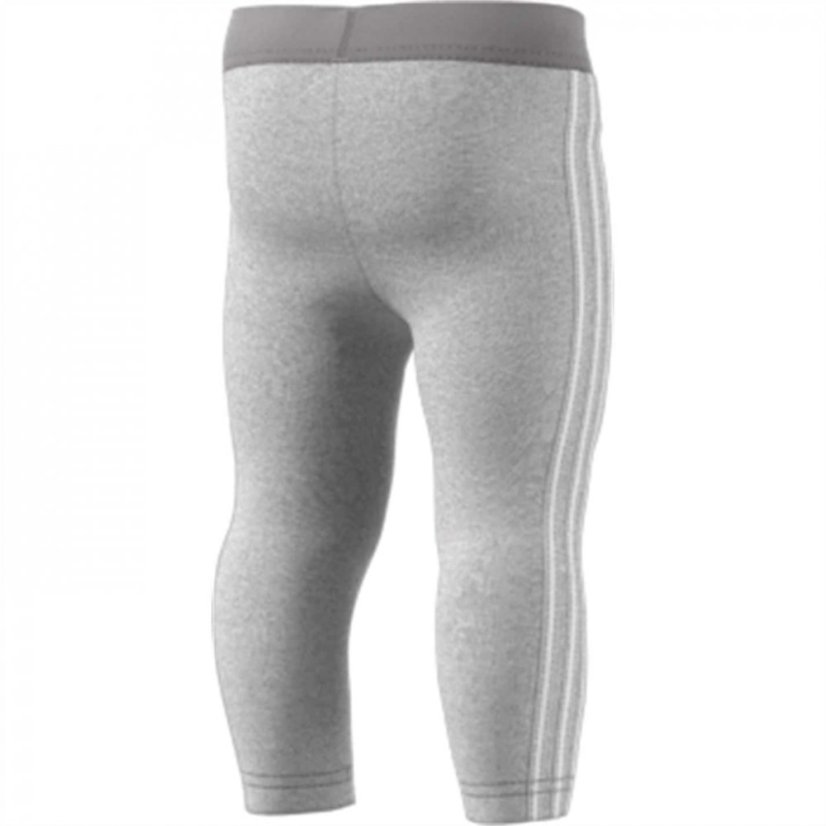 adidas Girls 3 Stripes Leggings Grey/White