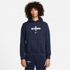 Nike Men's Pullover Fleece Hoodie Obsidian/White