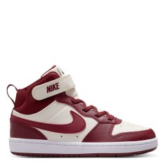 Nike Court Borough Mid 2 Little Kids' Shoes Pearl/Red