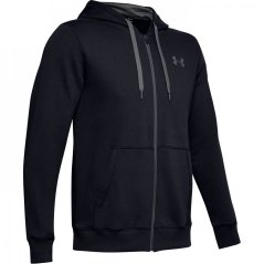 Under Armour Rival Fitted Full Zip Hoody Mens Black/Grey
