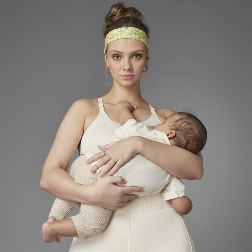 adidas Grow Positivity Light Support Nursing Bra White