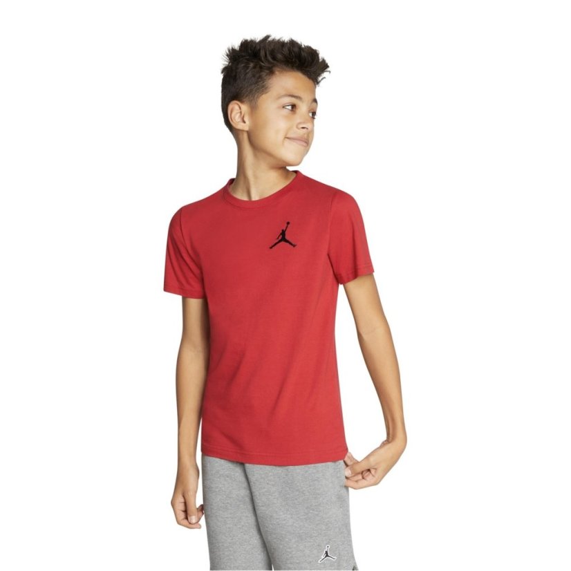 Air Jordan JM T Shirt Junior Boys Gym Red
