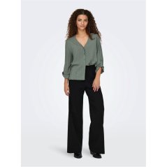 Only Women's Long Sleeve Plain Shirt Castor Gray
