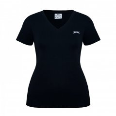Slazenger V Neck T Shirt Ladies Black