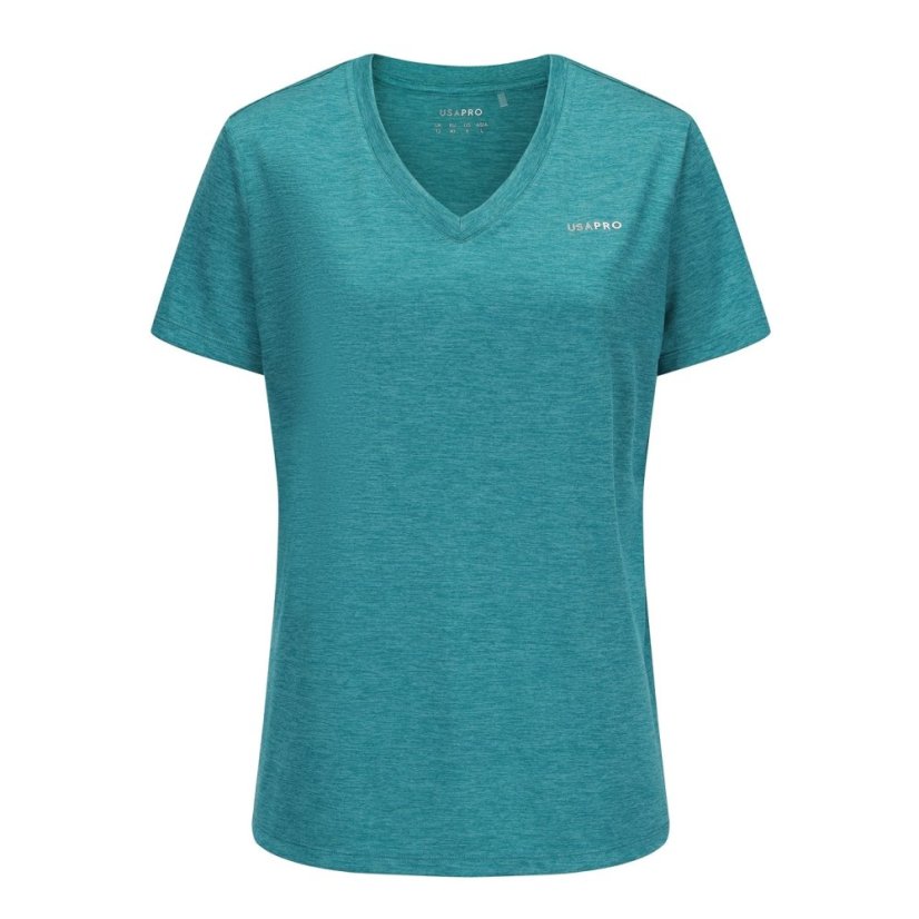 USA Pro The USA Pro Tech V Tee Ladies Teal