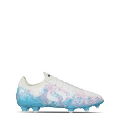 Sondico Blaze Firm Ground Football Boots White/Pink/Blue