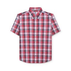 Lambretta Sleeve Multi Check Shirt Red/White