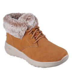 Skechers Chugga W Bungee & Two Tone Fur Ankle Boots Womens Brown