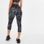 USA Pro High Rise Capri Cropped Leggings Textured Floral