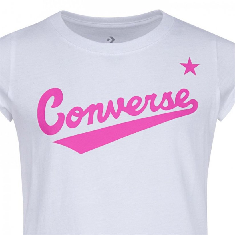 Converse Nova Short Sleeve T Shirt Infant Girls White/Pink
