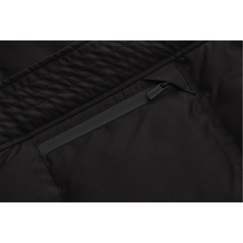 Everlast Men's Hooded Long Sleeve 3 Pockets Full Zip Medium Puffer Jacket Black