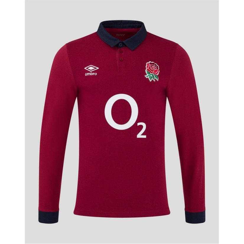 Umbro England Rugby Alternate Classic Long Sleeve Shirt 2024 Womens Red