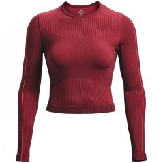Under Armour RUSH™ Seamless Long Sleeve Sports Top Womens Red