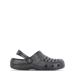 Hot Tuna Cloggs Ladies Black Glitter