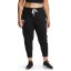 Under Armour Womens Rival Fleece Joggers + Black/White