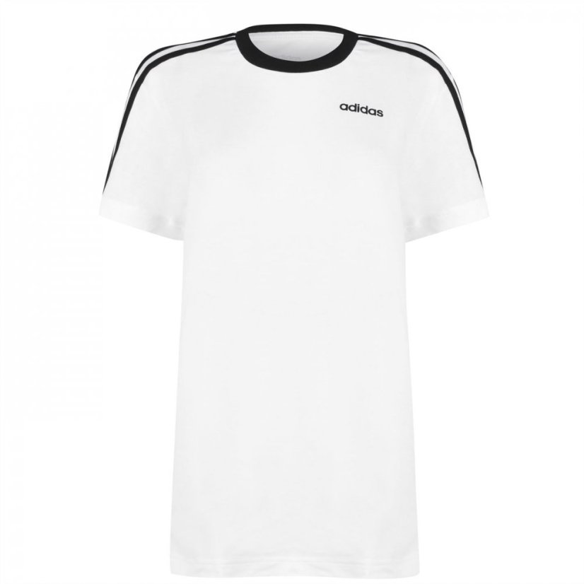 adidas Essentials 3 Stripe dámske tričko White/Black