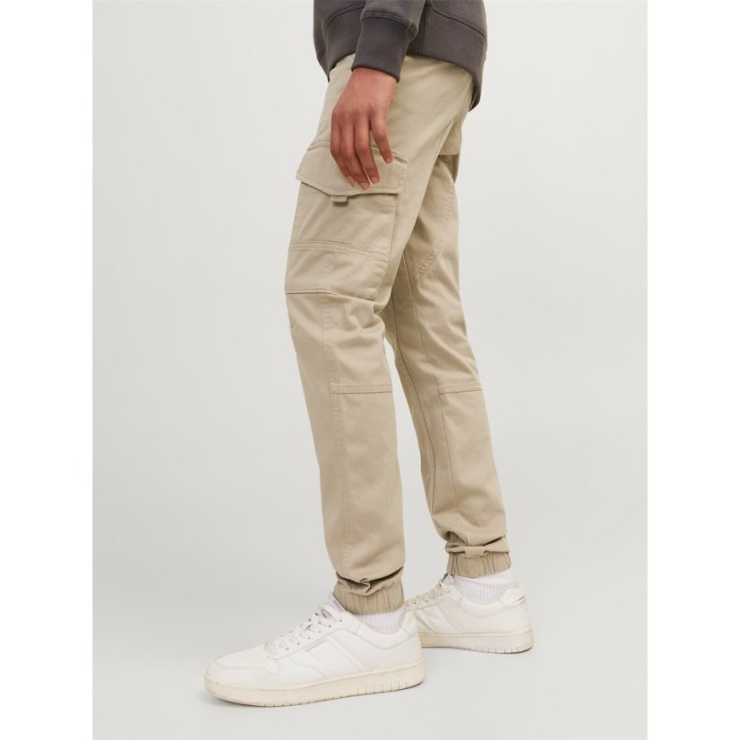 Jack and Jones Paul Flake Slim Stretch Cuffed Cargo Pants Junior Crockery
