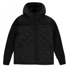 Firetrap Kids' Sartorial Hooded Long Sleeve Quilted Jacket Black
