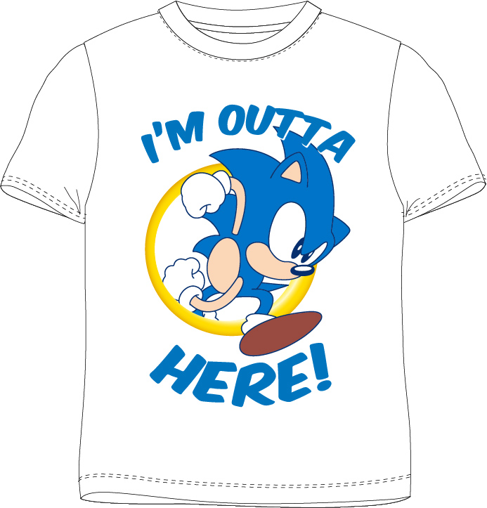 Dětské tričko Ježek Sonic - I'm Outta Here