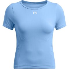 Under Armour Women's Vanish Seamless Short-Sleeve Performance Gym Top Blue