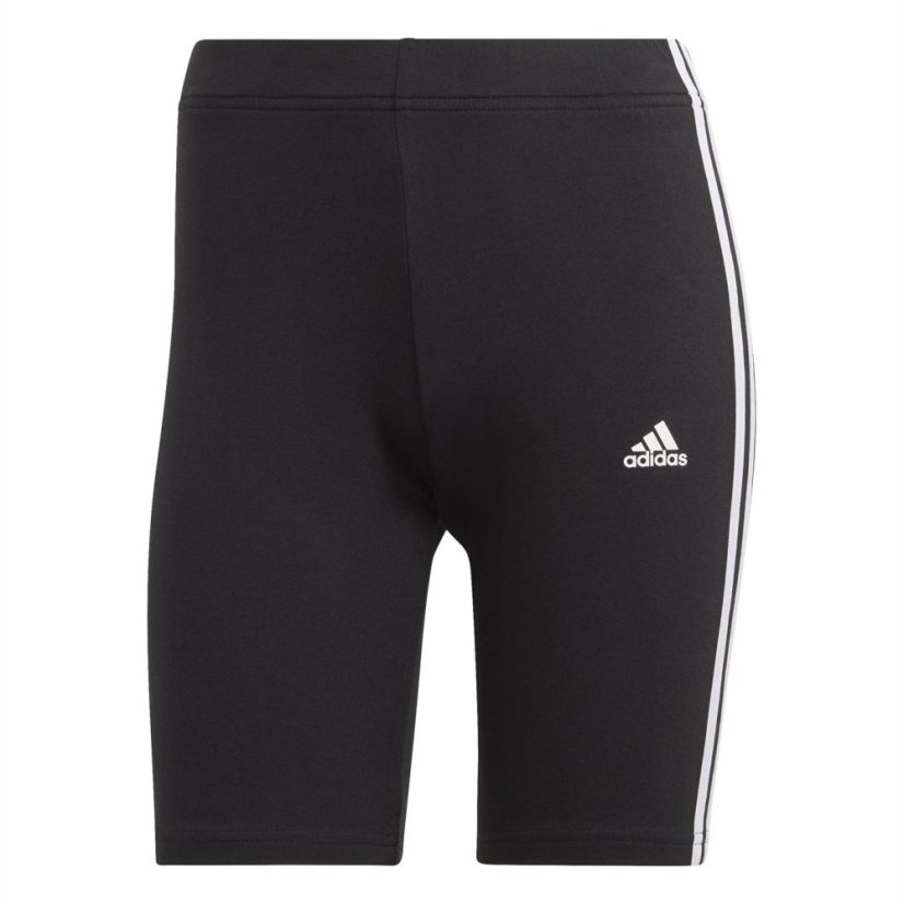 adidas Essentials 3 Stripe Biker Shorts Womens Black/White