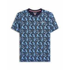 Lambretta AOP Print Tee Navy