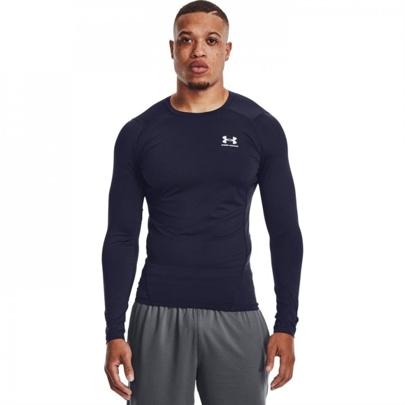 Under Armour HeatGear® Long Sleeve Men's Navy/White