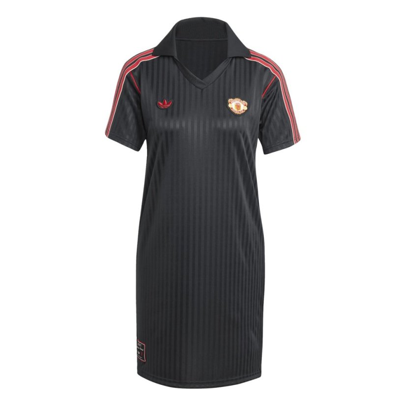 adidas Women's MUFC Icon T-Shirt Dress Black