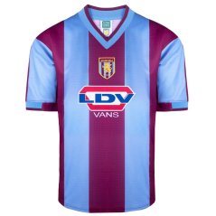 Score Draw Aston Villa Retro Home Shirt 00 Mens Claret/Blue