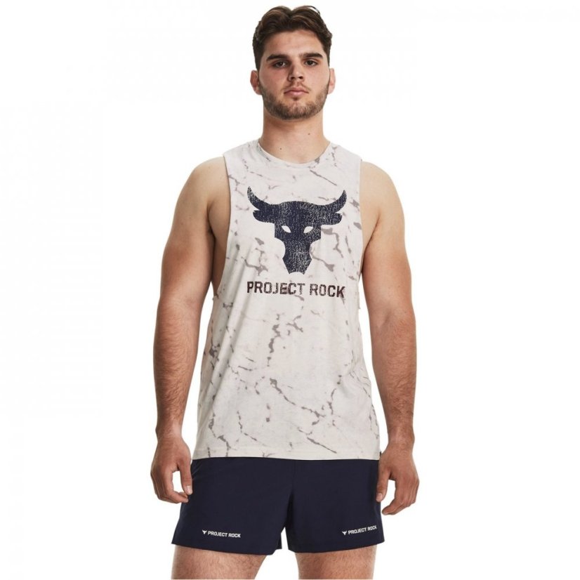 Under Armour Armour PR Bull Tank Top Mens White Clay