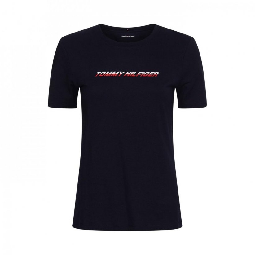 Tommy Sport Cut Graphic Crewneck T-shirt Desert Sky