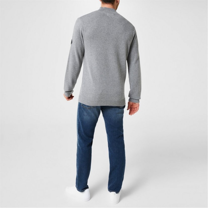 Firetrap Quarter Zip Sn34 Grey