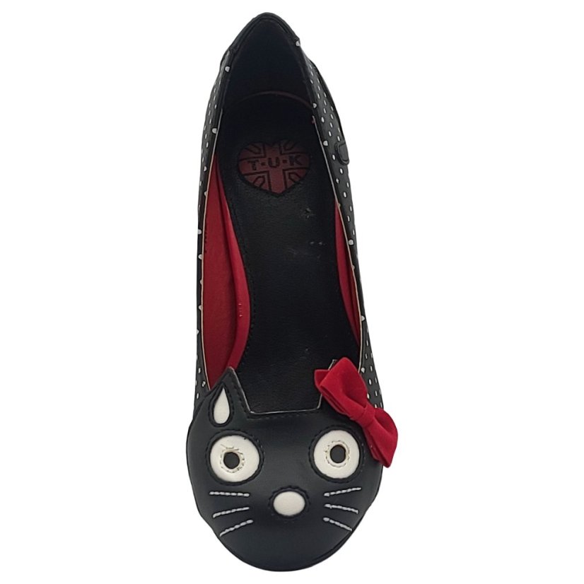 TUK Anti Pop Heel Ladies Black/White