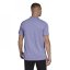 adidas Mens Cotton 3-Stripes Polo Shirt Purple/White