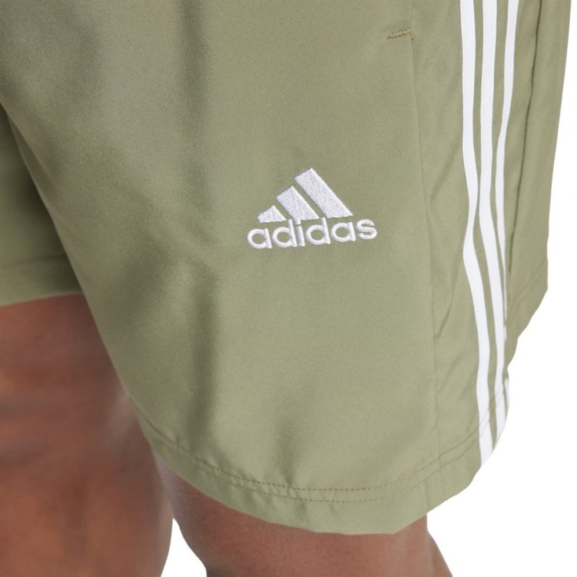 adidas 3-Stripes pánske šortky Khaki/White - Veľkosť: XS