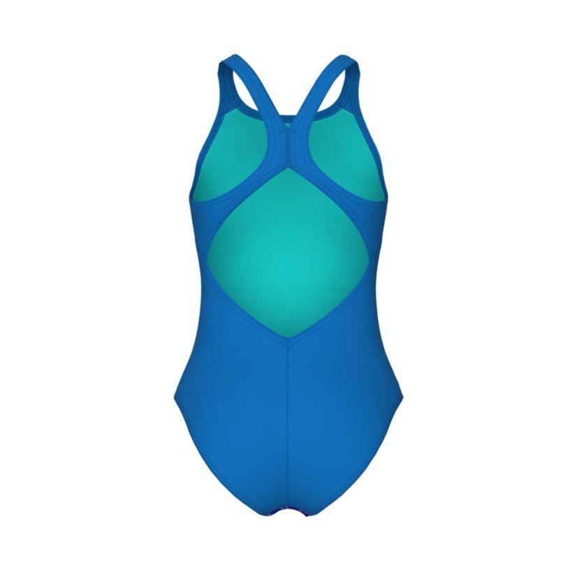 Arena Girls Multi Colours V Back Swimsuit Multi/Blue