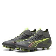 Puma ULTRA 5 MATCH+ Womens Firm Ground Football Boots Silver/Yellow