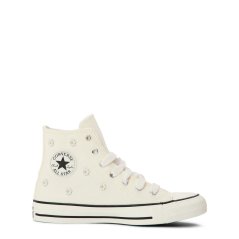 Converse Kids' Canvas High-Top Trainers Egret White