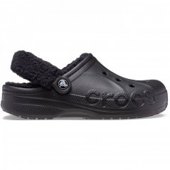 Crocs Baya Lined Fuzz-strap Clog Women's Black