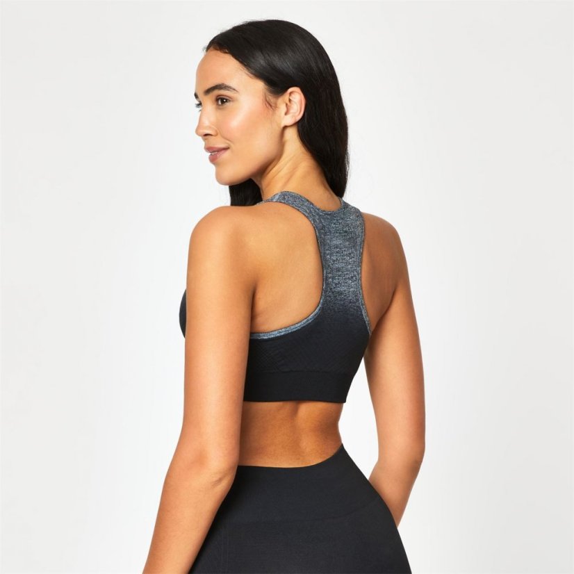 USA Pro Seamless Ombre Sports Bra Black/Grey