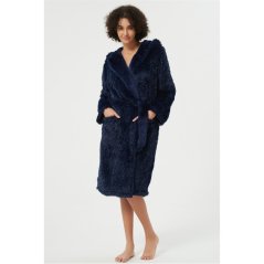 Linea Sparkle Dressing Gown Navy