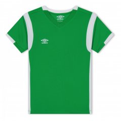 Umbro Spartan Short Sleeve Shirt Juniors Emerald / White