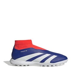 adidas Predator League Laceless Junior Astro Turf Football Boots Blue/Wht/Red