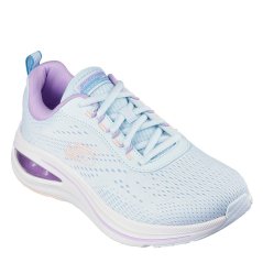 Skechers Engineered Mesh Lace-Up W Air-Cool Runners Womens L Blue Msh/Mul