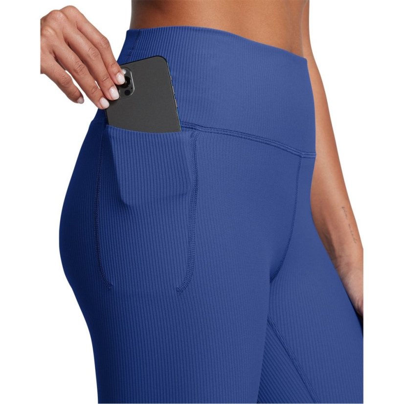 Under Armour Women's Meridian Rib Performance Gym Leggings Blue