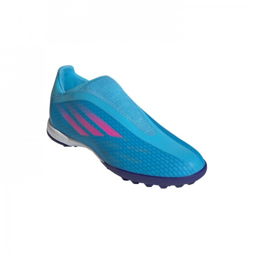 adidas X Ghosted .3 Laceless Astro Turf Trainers Blue/Pink