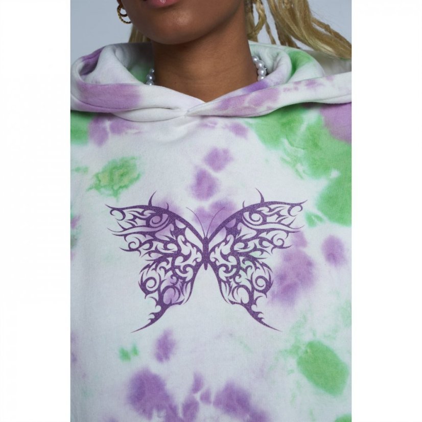 Daisy Street Tie Dye Hoodie Purple