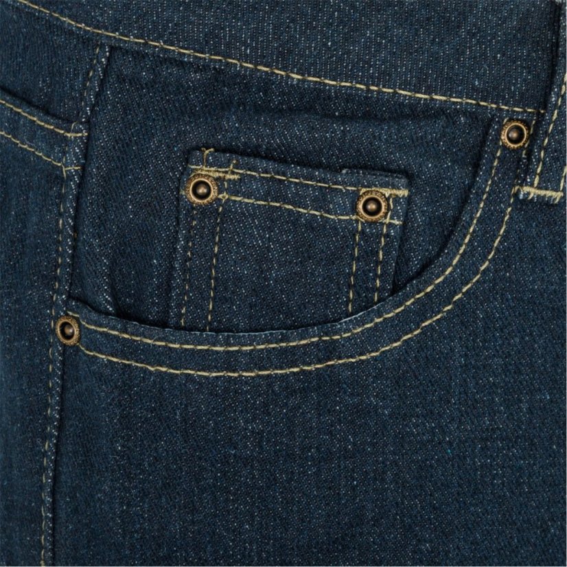 Firetrap Men's Cotton Mid Rise Straight Leg Jeans Navy