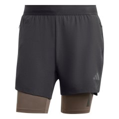 adidas Power Workout Two-in-One Shorts Black/Carbon